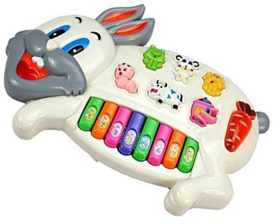 Haulsale Rabbit Musical Piano|3 Modes Animal Sounds,Flashing Lights&Wonderful Music9(Multicolor)