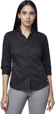 PARK AVENUE Women Solid Casual Blue Shirt