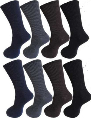 RUAAVI Men Mid-Calf/Crew(Pack of 8)