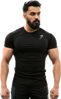 FuaarK Solid Men Round Neck Black T-Shirt