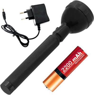 FGHHJ 600 Meter Long Beam Waterproof Chargeable LED 2 Mode Full Metal Body 2W Flashlight Torch Home / Outdoor Lamp 2200 mAh Battery (1 Year Warranty) Torch  (Black : Rechargeable)