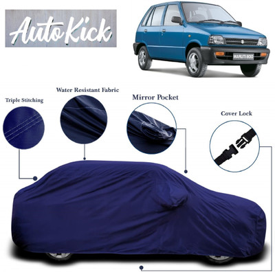 AutoKick Car Cover For Maruti Suzuki 800 (With Mirror Pockets)(Blue)