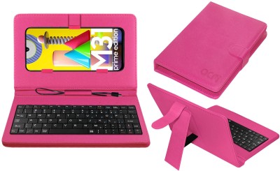 ACM Keyboard Case for Samsung M31 Prime(Pink, Cases with Holder, Pack of: 1)