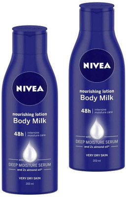 NIVEA Nourishing Body Milk Lotion With Deep Moisture Pack Of 2(400 ml)