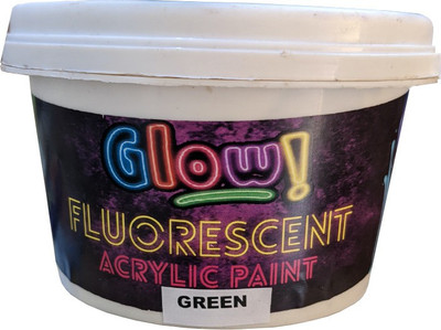 Glow UV (Ultraviolet/Blacklight) Fluorescent Paint, Green, 200ml(Set of 1, Green)