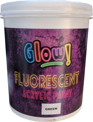 Glow UV (Ultraviolet/Blacklight) Fluorescent Paint, 1 Litre(Set of 1, Green)