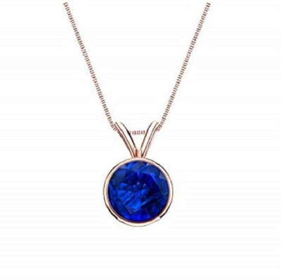 KUNDLI GEMS Blue sapphire Pendant Natural Neelam 6.25 ratti stone Certified & Astrological Purpose for men & women Silver Sapphire Stone Pendant
