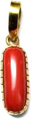 Jaipur Gemstone Coral pendant Natural Precious stone Moonga 6.25 carat stone fashionable and Astrological Purpose for men & women Gold-plated Coral Stone Pendant