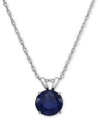 KUNDLI GEMS Blue sapphire Pendant Original stone 6.75 ratti stone fashionable & Astrological Purpose for men & women Silver Sapphire Stone Pendant