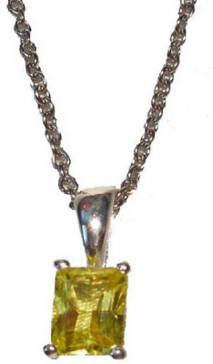 Jaipur Gemstone Yellow sapphire Stone Pendant Natural 6.25 carat stone unheated untreated stone fashionable and Astrological Purpose for unisex Silver Sapphire Stone Pendant