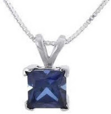 KUNDLI GEMS Blue sapphire Pendant Natural 5.25 carat stone Original Unheated & Certified Astrological Purpose for unisex Silver Sapphire Stone Pendant