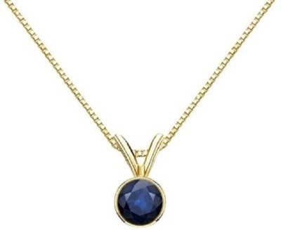 KUNDLI GEMS Gold-plated Sapphire Stone Pendant