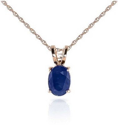 KUNDLI GEMS Blue sapphire pendant Natural Neelam 4.00 ratti Precious stone unheated & untreated Astrological Purpose for men & women Gold-plated Sapphire Stone Pendant