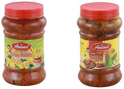 ANAND Home Made Oil Lemon and Karela Pickle Combo (400 Grams Each) Lemon Pickle(2 x 400 g)