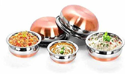 44% OFF on Mahavir 5pc Stainless Steel Cook & Serve Set Copper Bottom Cookware Set(Copper, Stainless Steel, 5 - Piece) 44% OFF on Mahavir 5pc Stainless Steel Cook & Serve Set Copper Bottom Cookware Set(Copper, Stainless Steel, 5 - Piece)