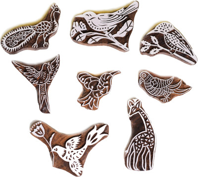 Hashcart IK-BOOTI-SET-1116(8) Printing Blocks(Pack of 8)