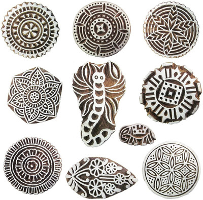 Hashcart IK-BOOTI-SET-1092(10) Printing Blocks(Pack of 10)