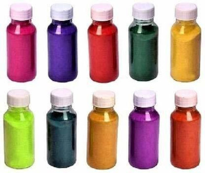 Z-Plus Pack of 10 Rangoli Powder(Multicolor)