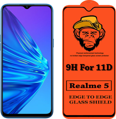 CRodible Edge To Edge Tempered Glass for Realme 5(Pack of 1)
