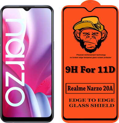 CRodible Edge To Edge Tempered Glass for Realme Narzo 20A(Pack of 1)