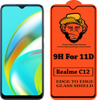 CRodible Edge To Edge Tempered Glass for Realme C12(Pack of 1)