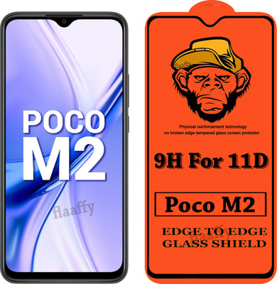 CRodible Edge To Edge Tempered Glass for Poco M2(Pack of 1)