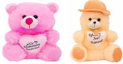 MK Enterprises Stylish Plush and Adorable Soft Stuffed For Someone Special Teddy  - 30 cm(Multicolor)