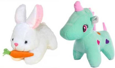 Nihan Enterprises Combo of very Stylish Unicorn Cute & Plush and Adorable Soft Stuffed Rabbit with carrot For Kids, Gift & Decoration (Teddy Bear) - (Green) - 25 cm(Green , White) Nihan Enterprises Combo of very Stylish Unicorn Cute & Plush and Adorable Soft Stuffed Rabbit with carrot For Kids, Gift & Decoration (Teddy Bear) - (Green) - 25 cm(Green , White)