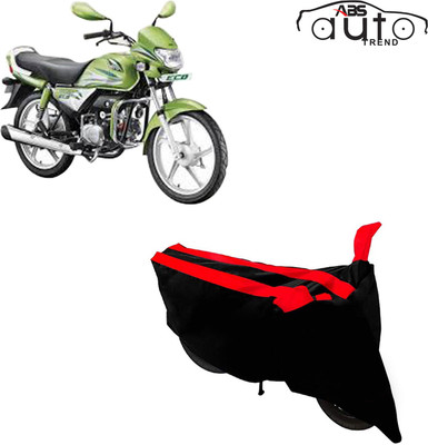 ABS AUTO TREND Two Wheeler Cover for Hero(HF Deluxe Eco, Black, Red)