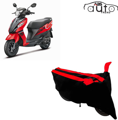 ABS AUTO TREND Two Wheeler Cover for Suzuki(Let's, Black, Red)