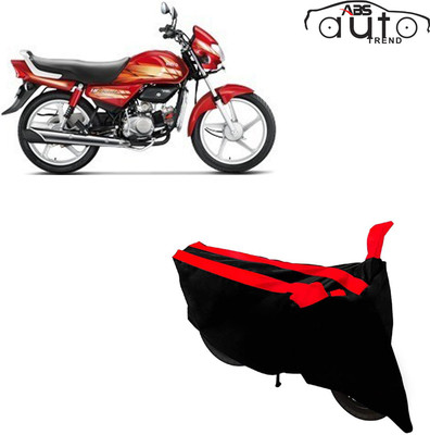 ABS AUTO TREND Two Wheeler Cover for Hero(HF Deluxe, Black, Red)