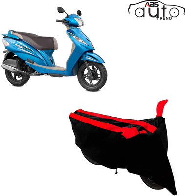 ABS AUTO TREND Two Wheeler Cover for TVS(Wego, Black, Red)