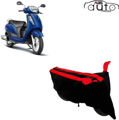 ABS AUTO TREND Two Wheeler Cover for Suzuki(Access 125, Black, Red)