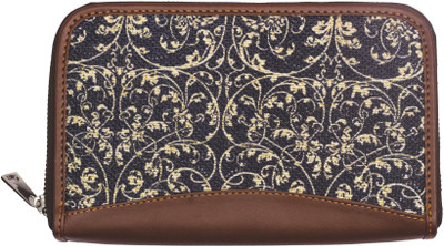 ZOUK Women Multicolor Jute, Artificial Leather Wallet(8 Card Slots)