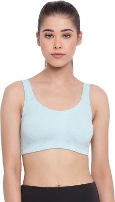 Enamor High Coverage, Wirefree SB06 Low-Impact Cotton Lounge Women Sports Non Padded Bra(Beige)