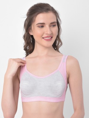 Clovia Women T-Shirt Non Padded Bra(Grey, Pink)