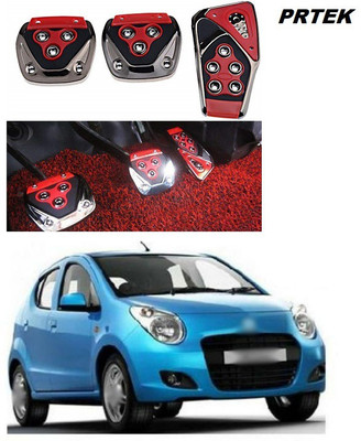 PRTEK Universal Car Non Slip Gas Brake Treadle Clutch Pedal Cover Pad Manual Pedals 3pcs (Red) X159 Car Pedal