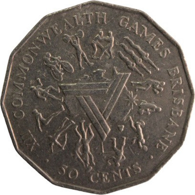 MAX 50 Cents XII Commonwealth Games Brisbane (1982) Australia Pack of 1 Extremely Rare Coin Modern Coin Collection(1 Coins)