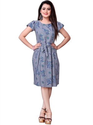 maruti fab Women A-line Grey Dress