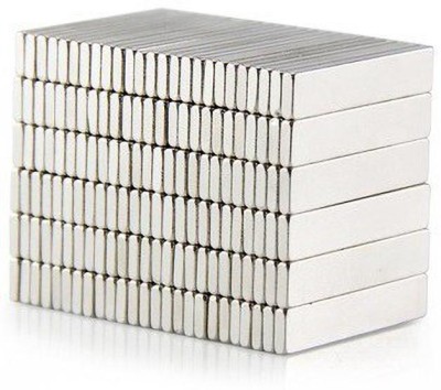 MAGNETICKS Magneticks 20 Pieces of 20mm x 5mm x 2mm Block Shape N52 Grade NdFeB / Rare Earth Permanent Magnets Multipurpose Office Magnets Pack of 20(Silver)