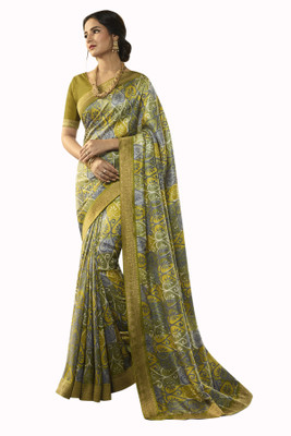 Queenswear Creation Printed Bollywood Georgette Saree(Multicolor)