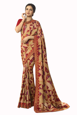 Queenswear Creation Printed Bollywood Georgette Saree(Multicolor)