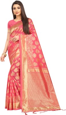 Arvika Woven Banarasi Silk Blend Saree(Multicolor)