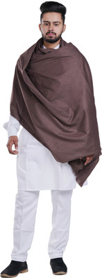 Indo Essence Wool Solid Men Shawl(Brown)