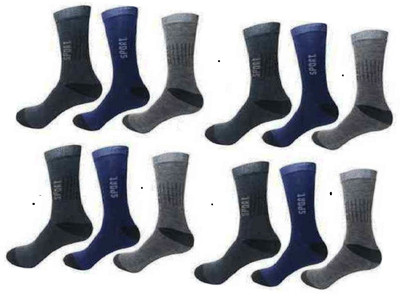RUAAVI Men Mid-Calf/Crew(Pack of 12)