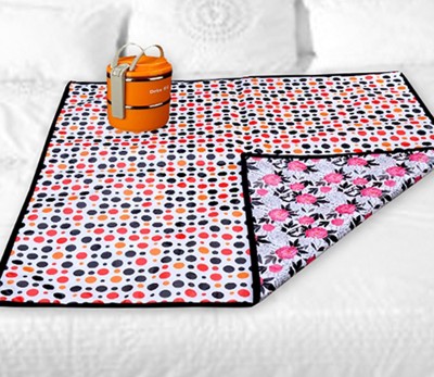Kingly Home Plastic Baby Bed Protecting Mat(Multicolor Dots, Medium)