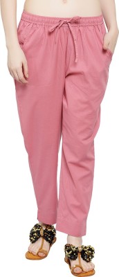 Rose Shree Slim Fit Women Pink Trousers