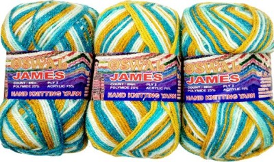 Oswal wool james Knitting Yarn 3ply Wool, 200 gm Best Used with Knitting Needles, Crochet Needles Wool Yarn for Knitting. Shade no.9