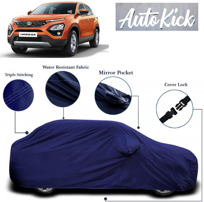 AutoKick Car Cover For Tata Harrier (With Mirror Pockets)(Blue)