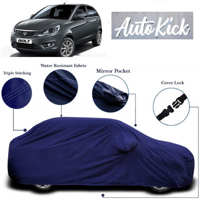 AutoKick Car Cover For Tata Bolt (With Mirror Pockets)(Blue)